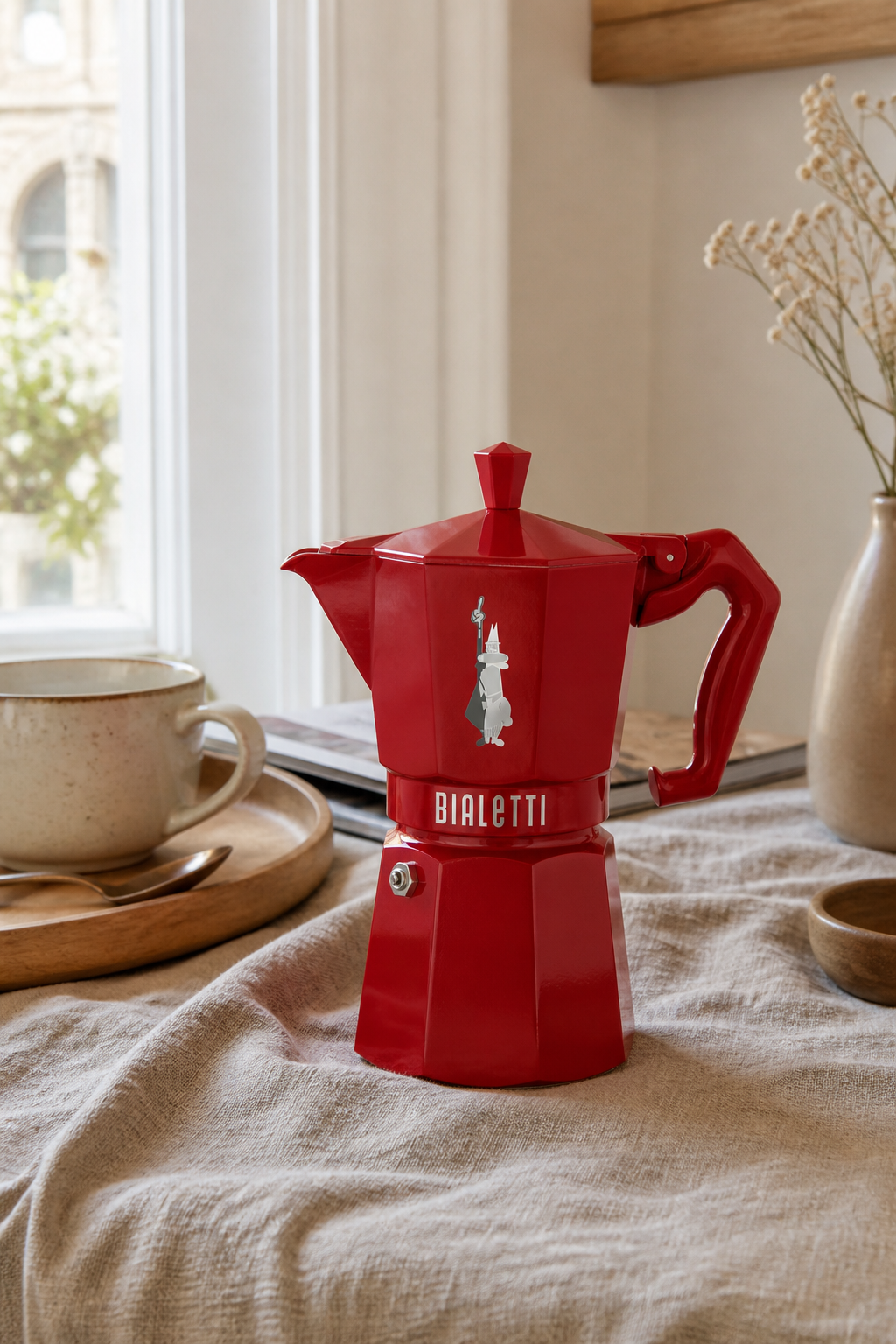 Bialetti Exclusive Moka Express 6tz Czerwona