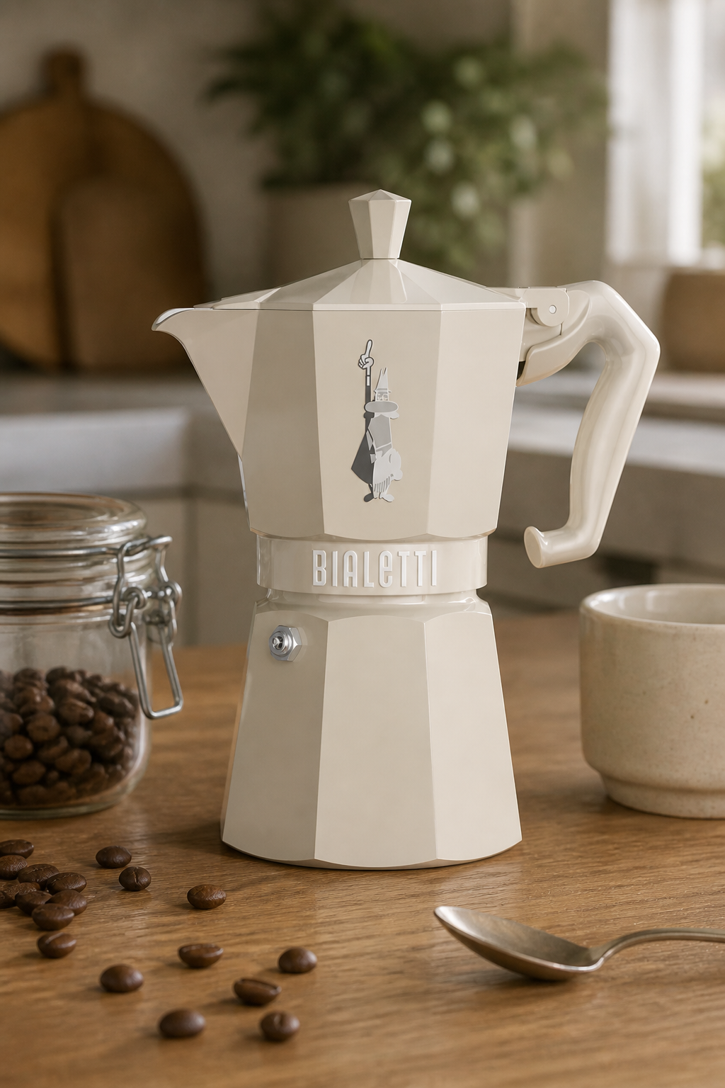 Bialetti Exclusive Moka Express 6tz Kremowa